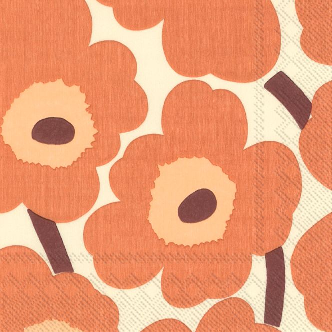 Hovedbilde Unikko Cream Terracotta  | Marimekko