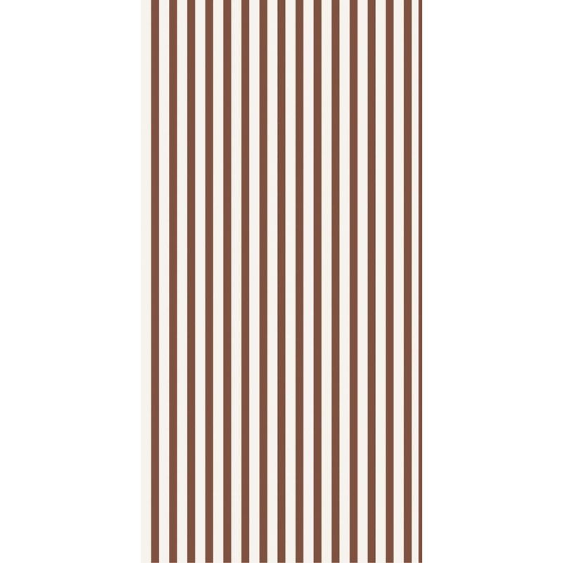 Avlang serviett med brune og hvite striper 