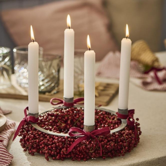 Hovedbilde Krans med treperler D: 25cm