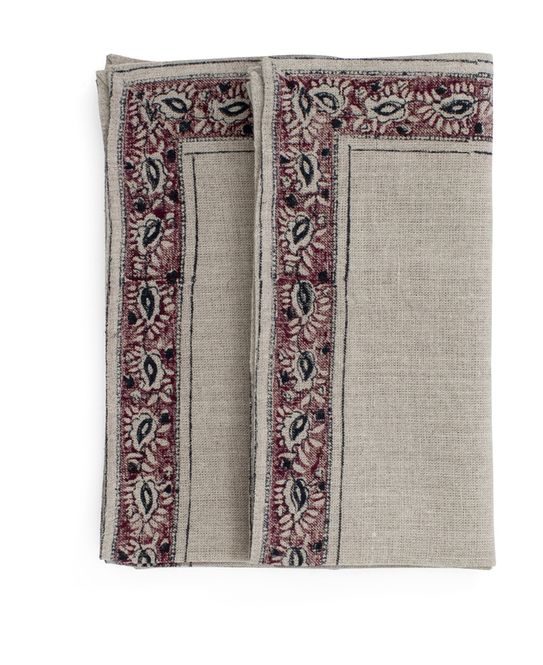 Hovedbilde Pomegranate serviett lin 2 stk - Burgundy | ...