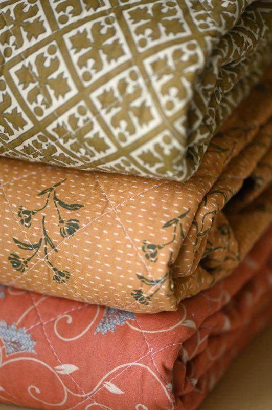 Quiltet pledd - mustard 