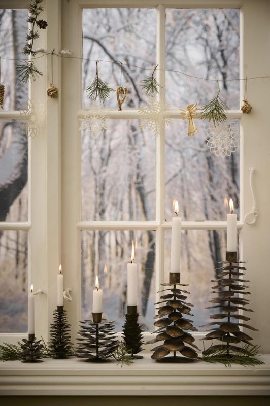 Konglelysestake i metall 26cm