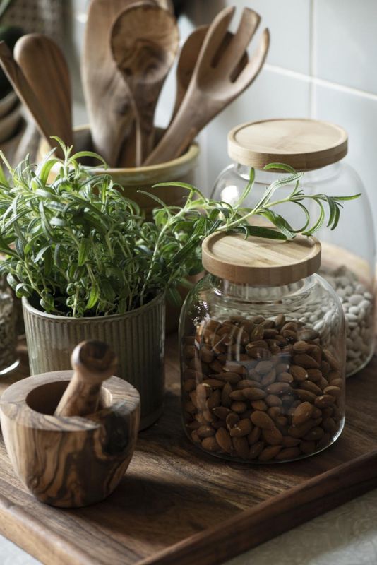 Oppbevaringskrukke med bambuslokk | IB Laursen